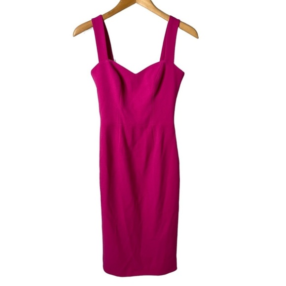 Dress The Population Nicole Sweetheart Neck Sheath Dress Fuchsia Size XXS - Picture 2 of 10